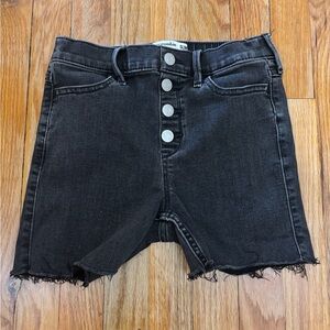Abercrombie Kids Black High-Rise Jean Shorts